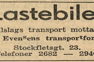 Bilde av Johan Evensens Transportforretning